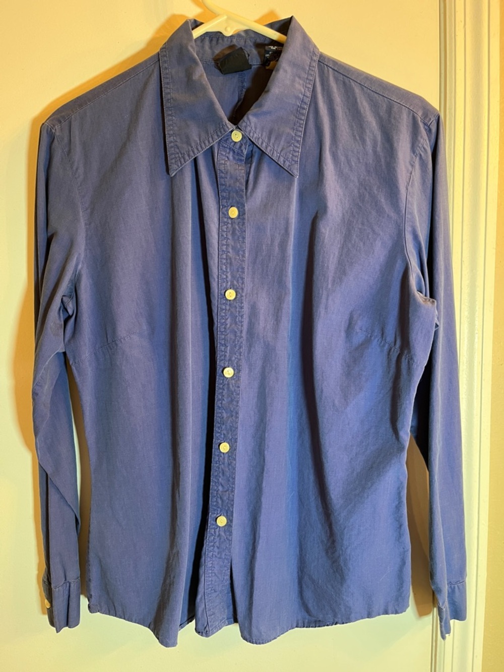 GAP Royal Blue Long-Sleeve Button-Up Blouse
